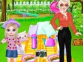 Spil Prinsesse familie picnic dag  online