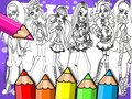 Spil Monster High malebog  online