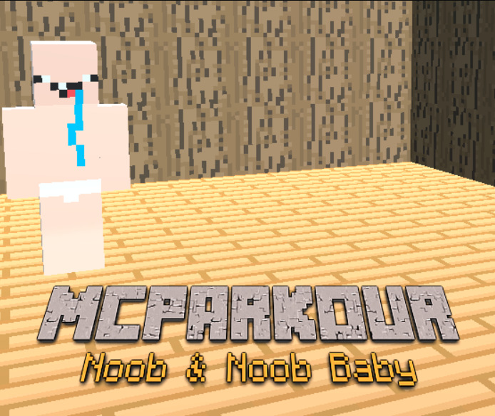 Spil MC Parkour noob og noob baby online