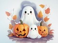 Spil Malebog: Halloween-spøgelser  online