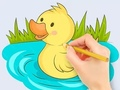 Spil Malebog: Baby Duck Swim  online