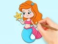 Spil Malebog: Smuk havfrueprinsesse  online