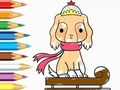 Spil Malebog: Hunde-Ride-Slæde  online