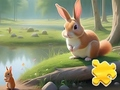 Spil Jigsaw Puzzle: Kanin og egern  online