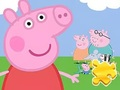 Spil Puslespil: Peppa med familien  online
