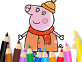 Spil Malebog: Mommy Pig Winter  online
