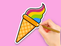 Spil Malebog: Rainbow Ice Cream  online
