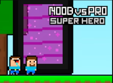 Spil Noob vs pro superhelt online