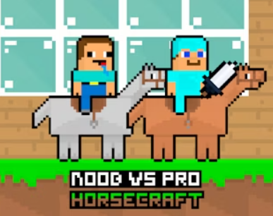 Spil Noob vs Pro Horsecraft online