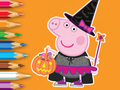 Spil Malebog: Peppa Pig Halloween  online