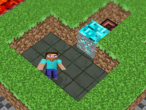 Spil Mineblocks 3D Maze online