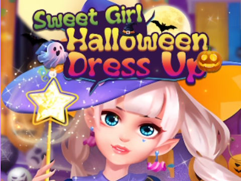 Spil Sød pige Halloween Dress Up  online