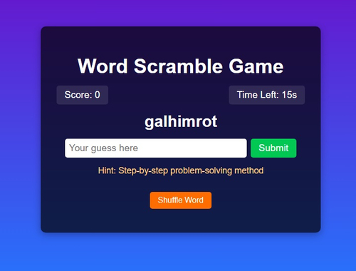 Spil Word Scramble Game Challenge online