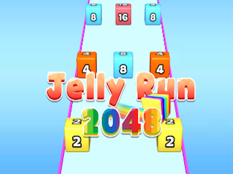 Spil Jelly Run 2048 online