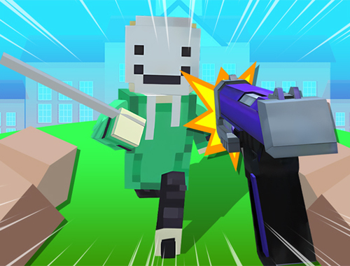 Spil Block Craft 3D School online
