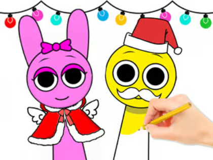 Spil Malebog: Sprunki Christmas  online