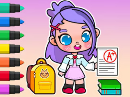 Spil Malebog: Avatar Skoledag  online