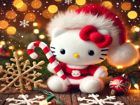 Spil Hello Kitty julepuslespil  online
