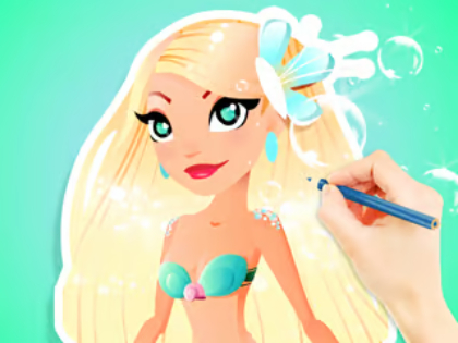 Spil Malebog: Aqua Mermaid  online