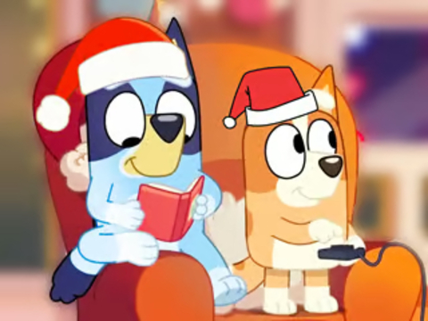 Spil Jigsaw Puzzle: Bluey Christmas Party online
