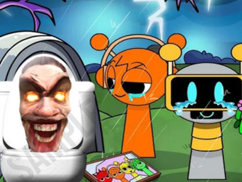 Spil Sprunki Castle Panic Skibidi toilet online