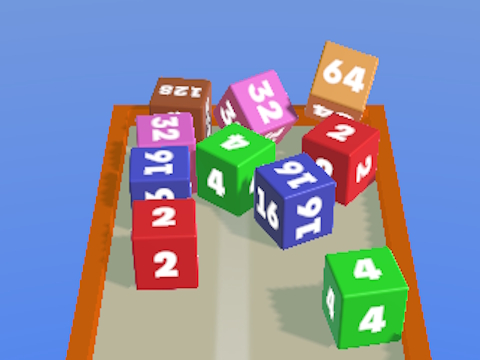 Spil Merge terninger 2048 3D online