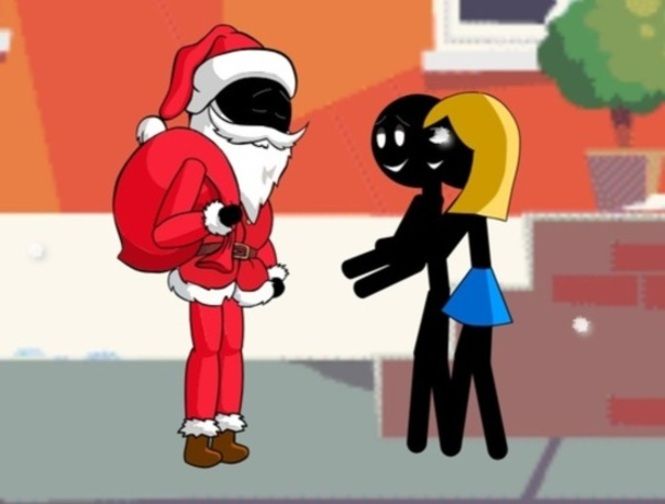 Spil Stickman julemand  online