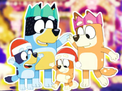 Spil Jigsaw Puzzle: Bluey Family Xmas Eve online