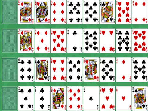 Spil Kort: Solitaire tæppe  online
