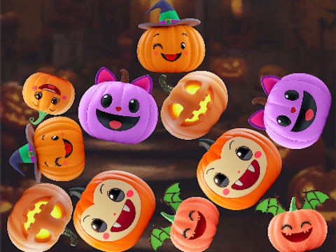 Spil Merge Connect Pumpkins: Halloween! online
