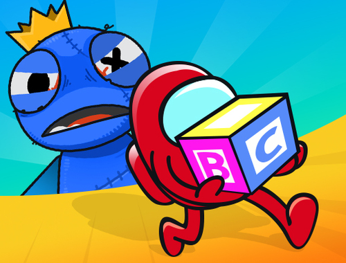 Spil Skjul og søg blåt monster  online
