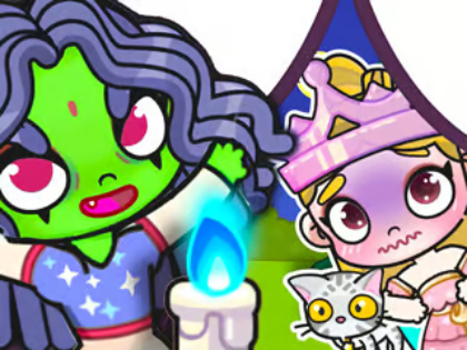 Spil Jigsaw -puslespil: Elphaba og Glinda  online