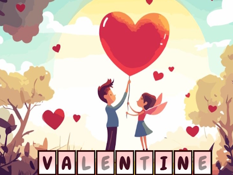 Spil Valentins skjulte alfawords  online