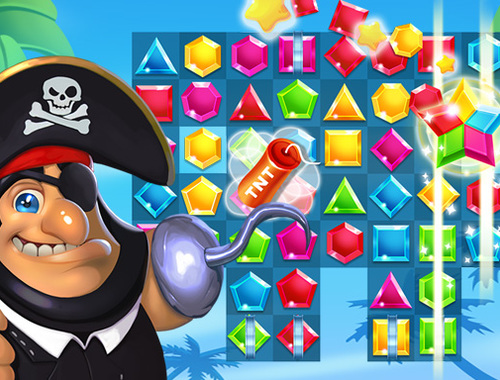 Spil Pirater matcher den mistede skat  online