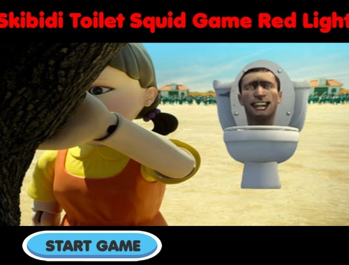 Spil Skibidi toilet blæksprutte spil rødt lys  online