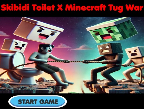 Spil Skibidi toilet x Minecraft Tug War online
