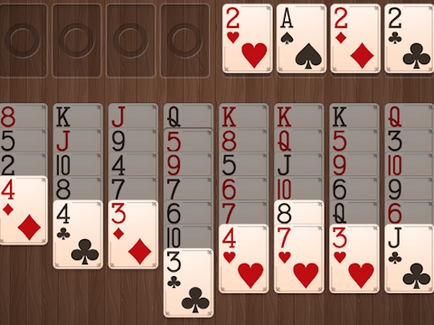 Spil Wood Freecell online