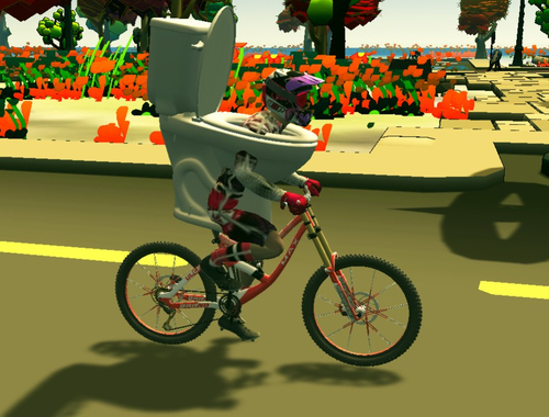 Spil Skibidi toiletcykel ridning  online