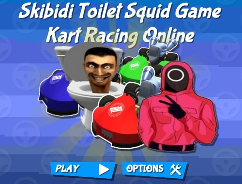 Spil Skibidi Toilet Squid Game Kart Racing Online online