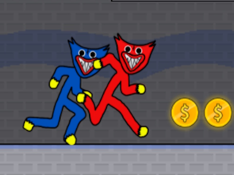 Spil Stickman Huggy Party Duo online