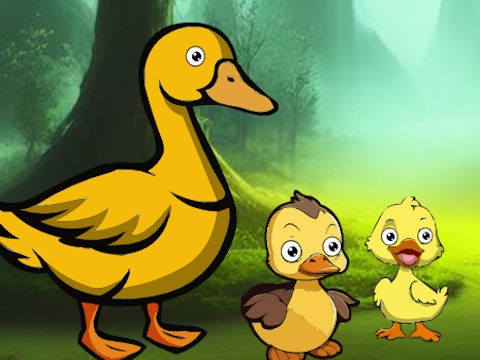 Spil Duck -familie når dam  online