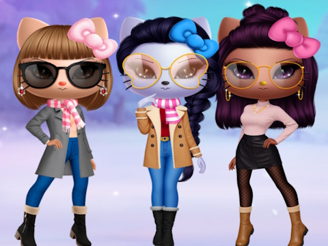 Spil Kitty Squad Winter Dress Up online