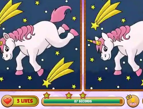 Spil Unicorn finder forskellene  online