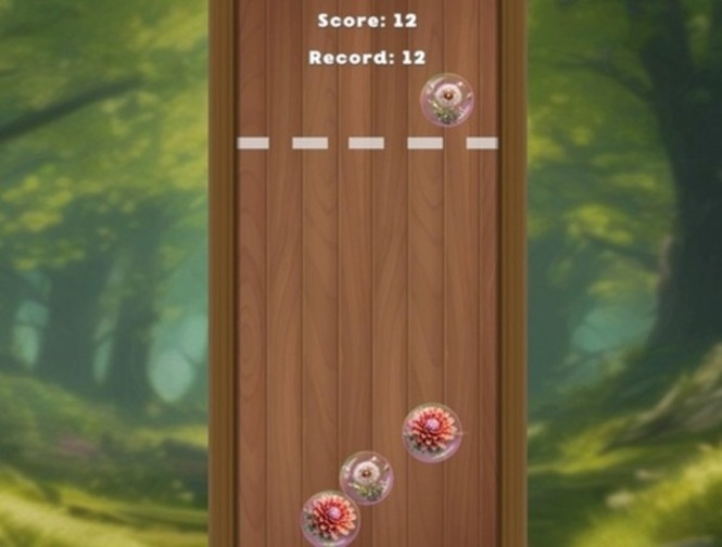 Spil Flet blomster i bobler 2048!  online
