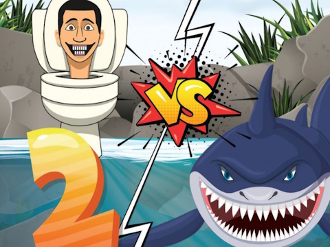 Spil Hungry Shark vs Skibidi 2 online