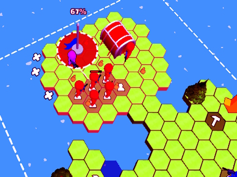 Spil Fliser hex verden: rød vs blå  online