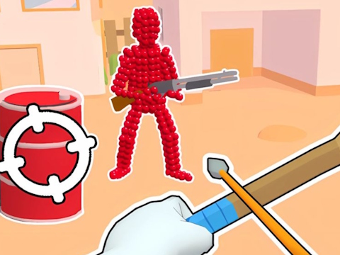 Spil Stickman Archer: Skyd pile på Reds  online