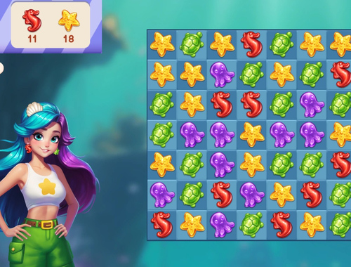 Spil Underwater Adventures: Match 3  online