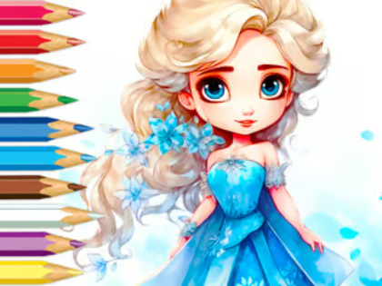 Spil Farvelægning: Frozen Princess  online