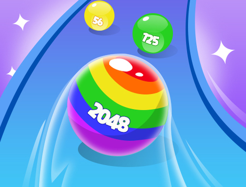 Spil 2048 Kør smukke bolde  online